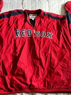 Vintage Authentic Majestic XXL Boston Red Sox Zip Pull Over Jacket